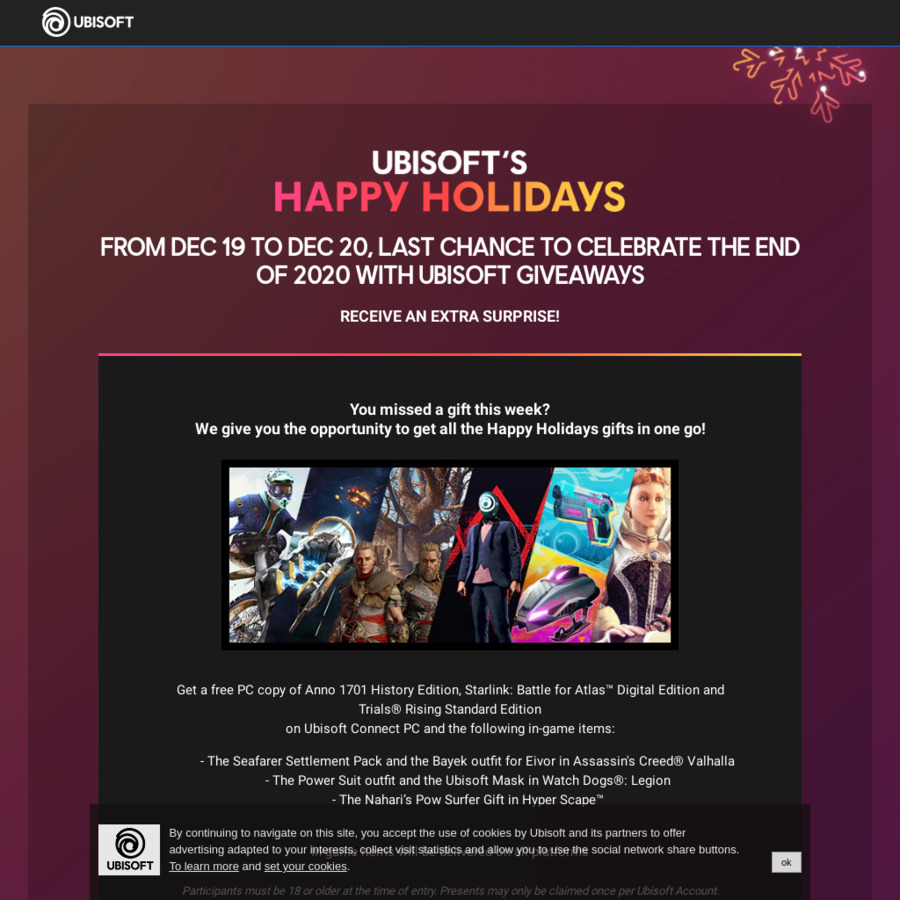 ubisoft happy holidays list