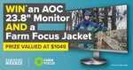 Win a Betacraft Wet Weather Jacket (worth $450) & AOC 23.8” I2490VXQ/BT monitor (worth $599) @ Farmers Weekly