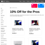 10% off RRP for Select 14" & 16" Macbook Pros: Pro 14" 512GB SSD $3059 + $10 Shipping @ iStore