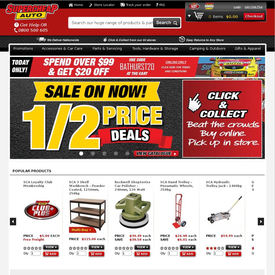 Get $20 OFF Online Orders over $99 @ SuperCheap Auto - ChoiceCheapies