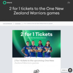 Warriors Select Home Games - 2x Adults $20, 2x Children $15 + Fees (South Stand Only) @ One / Ticketmaster