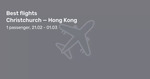 Christchurch to Hong Kong on Virgin Australia from $665 Return (Feb/March) @ Beat That Flight