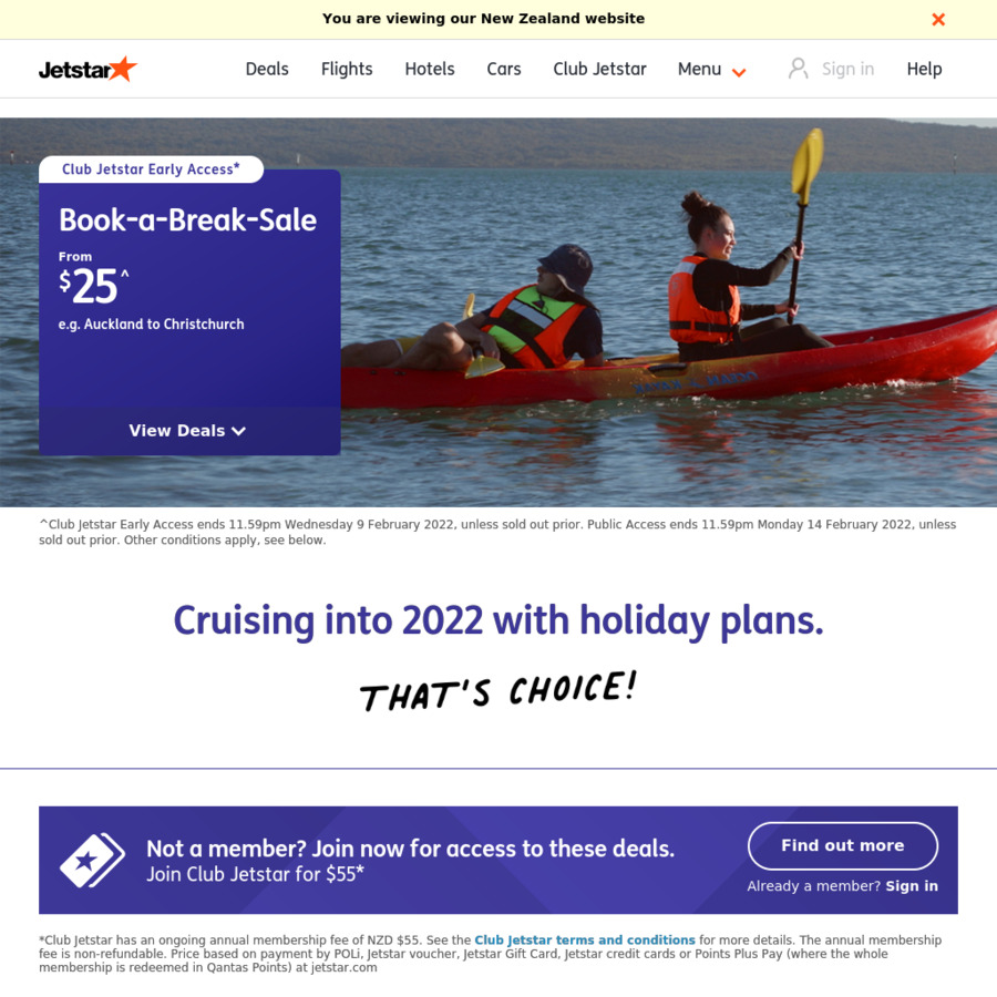 Domestic NZ Flights from 25, One Way & Excluding Baggage Jetstar