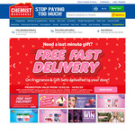 Free 3 Hour Delivery with $30 Spend (Must Include 1x Fragrance, Exclusions Apply) @ Chemist Warehouse (Participating Stores)