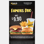 Famous Star w/ Cheese Burger, Jr Chicken Burger, Small Fries & Small Drink $9.90 @ Carl's Jr + More