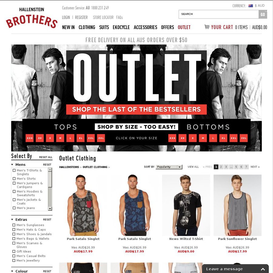 Hallensteins Outlet Sale from 5