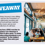 Win a $100 Voucher to The Fermentery Wellington from The Dominion Post