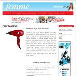 Win a Remington Stylis 3200 PRO Dryer from Femme Fitness