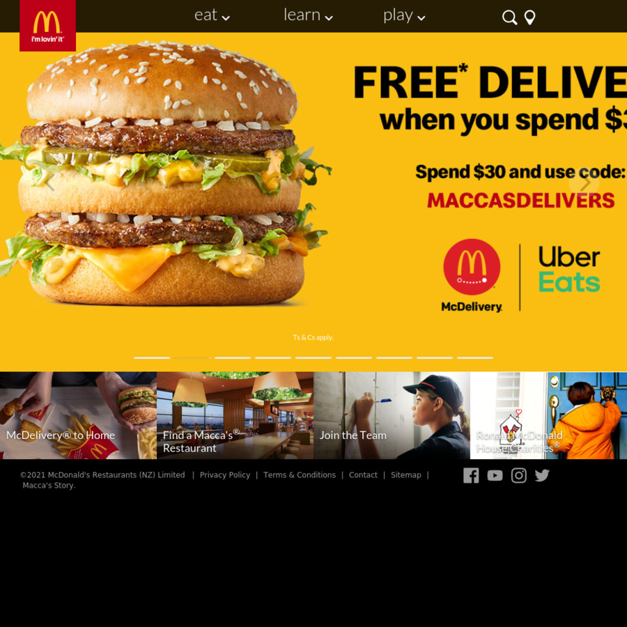 Free McDonald's Delivery via UberEATS for Orders over $30 - ChoiceCheapies