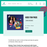 Kids Fun Pass: Hoyts Movie Ticket + Two Games at Timezone for $10 (Children up to 16yrs, Exclusions Apply) @ Botany Town Centre