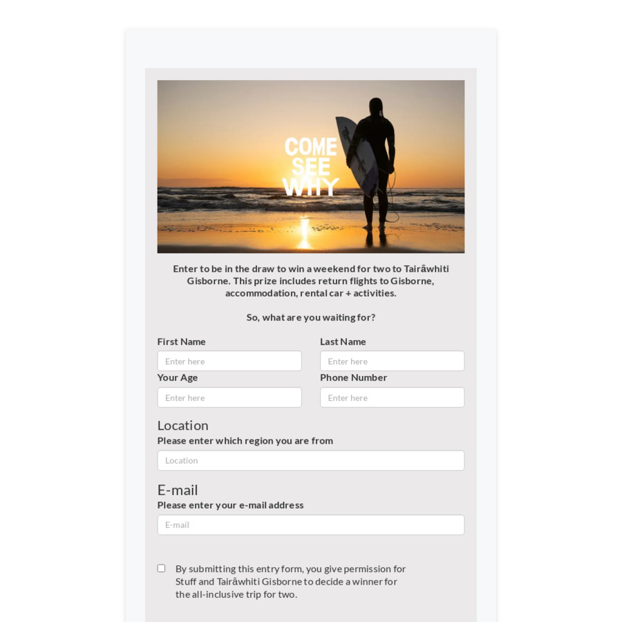 Win a Weekend for Two to Tairāwhiti Gisborne (Flights,
