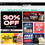 30% off Storewide + $3.90 ($0 with $50 Spend) @ Sprint Fit