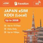 30% off All Travel SIMs (Bali, Japan, China, Europe, USA, Global) from A$2.80 @ TravelKon
