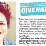 Win a Double Pass to See Anika Moa, Sept 24 from The Dominion Post [Wellington]