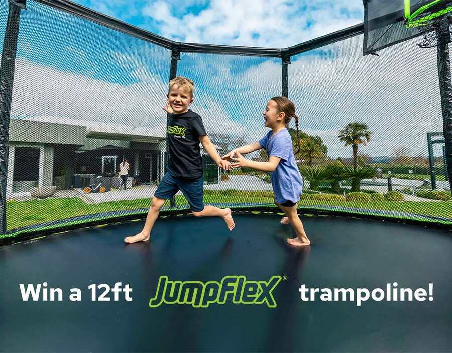 Win a Jumpflex FLEX120 12ft Trampoline Kidspot ChoiceCheapies
