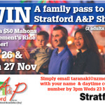 Win a family pass (2 adults, 2 kids) to the Stratford A&P Show (Nov 26-27) @ Stratford Press