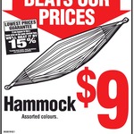 Hammock Assorted Colours $9 (Was $25) @ Bunnings