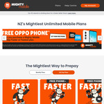Free Oppo A5 4G Phone with Purchase of Faster ($499) or Fastest ($749) 365-Day Plans @ Mighty Mobile