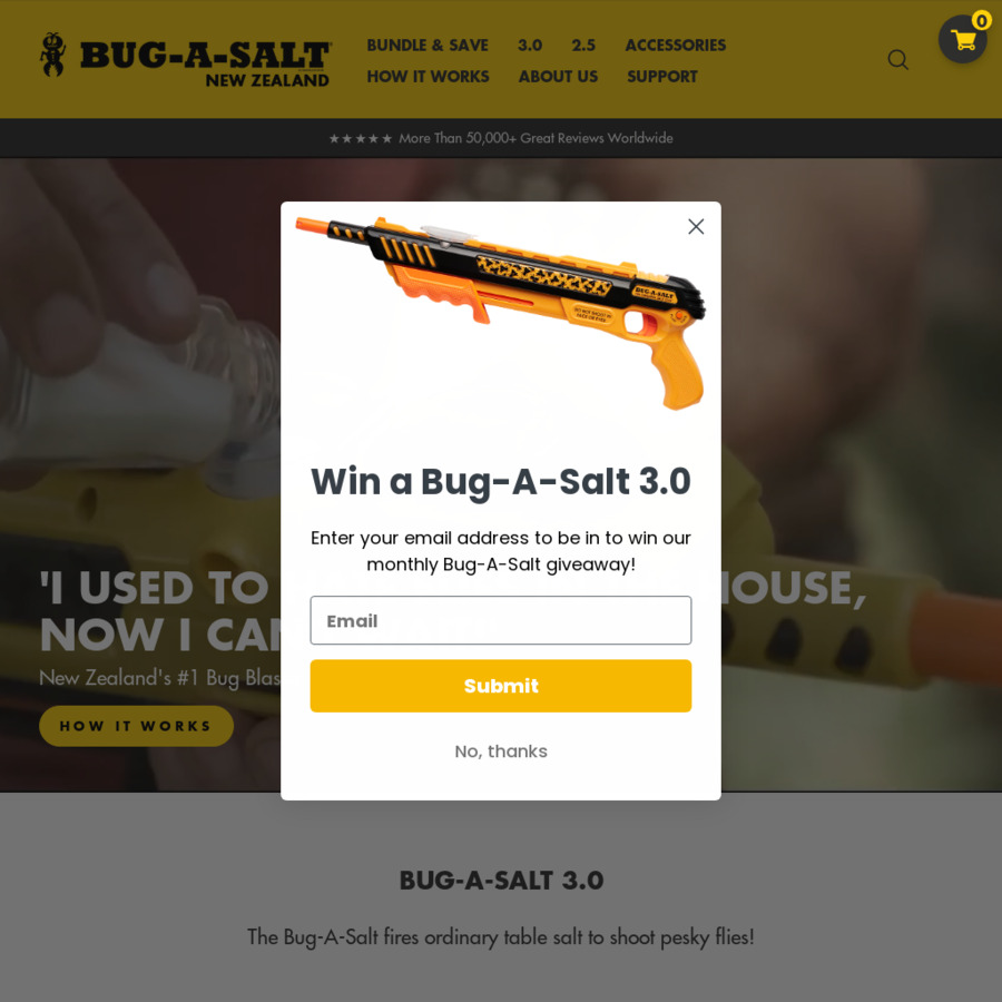 Free Shipping (Normally $9.99) @ Bug-a-Salt - ChoiceCheapies