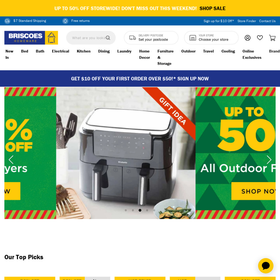 Extra 10 off (Minimum 50 Spend) + Free Delivery or Click & Collect