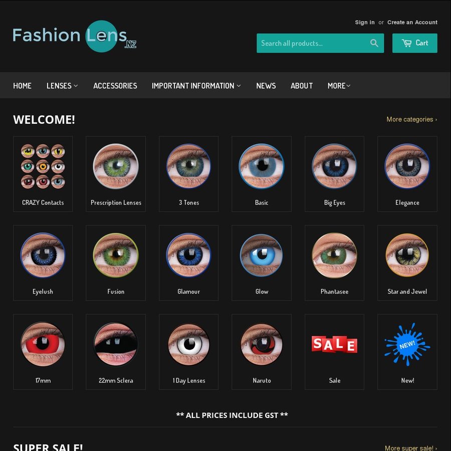 25 off All Contact Lenses at Fashion Lens NZ (Plus Free Shipping if