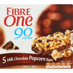 Fibre One Popcorn Bars (5x 21g: Milk Chocolate or Salted Caramel Almond) $1.69 @ New World, New Lynn