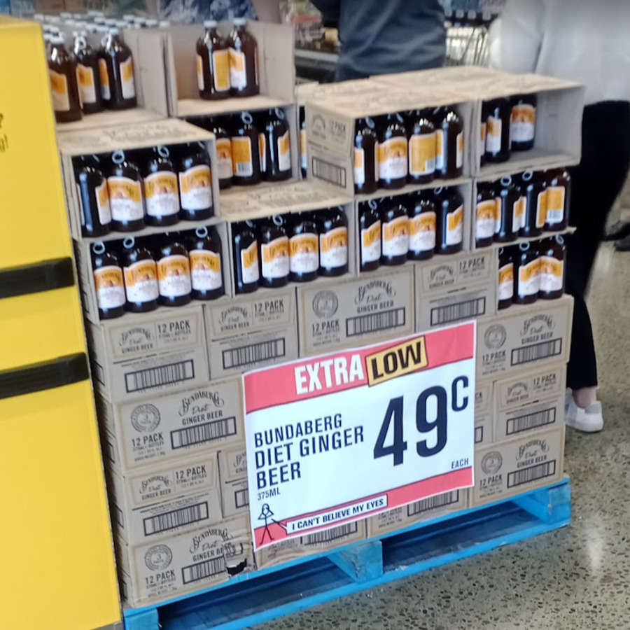 Bundaberg Diet Ginger Beer 375ml 0.49 ea. (Instore Only, BB 8/10/22