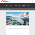 Win a trip for four to Queenstown @ Vodafone Rewards (Customers Only)