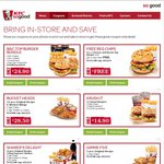 KFC Coupons: Buy Cheese+Bacon Burger, Get Free Reg Chips | Snack Time (Chk, Chp, Pot+Grv) $4.90