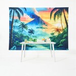 Bday/Party Decor: Island Printed Backdrop $2 (C&C/ in-Store) @ Kmart