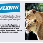 Win 1 of 2 Family Passes to The Wellington Zoo from The Dominion Post