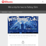 Win a trip for two to see Fatboy Slim live up the top of the Sky Tower (Feb 1, 2023) @ Vodafone Rewards (Customers Only)