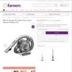 Black & Decker 18v Lithium Dustbuster Flexi $176 @ Farmers ($149.59 @ Bunnings with Price Match)