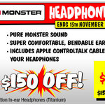 Monster Inspiration In-Ear Headphones $99 (Was $249) @ JB Hi-Fi (Instant Deals)