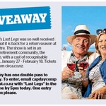 Win a Double Pass to Last Legs from The Dominion Post (Wellington)