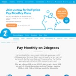 50% off 2degrees Pay Monthly Plans for 6 Months (New Customers)