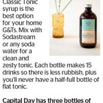 Win 1 of 3 Bottles of Six Barrel Soda's New Classic Tonic Syrup from The Dominion Post