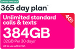 $34.90/30 Days for 32GB Data and Unlimited Calls and Texts @ Kogan (365 Day Plan $424)