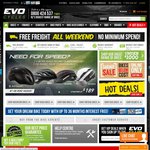 FREE Freight All Weekend (No Minimum Spend) @ Evo Cycles
