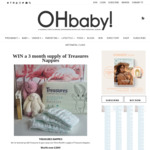 Win a 3 Month Supply of Treasures Nappies from Oh Baby