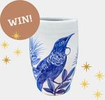 Win a 28cm petite Florin pot with new blue + white tui design @ Morris & James (Matakana)
