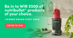 Win 1 of 4 $500 Nutribullet Vouchers from Nutribullet