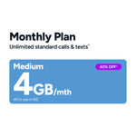 40% off Medium Prepay Plan (4GB/Month for $15/Month for Up to 2 Years via Auto-Renew) @ Kogan Mobile (Voucher Expires 30/6/26)