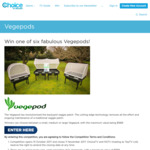 Win 1 of 6 Vegepods (Worth $568) from Choice TV