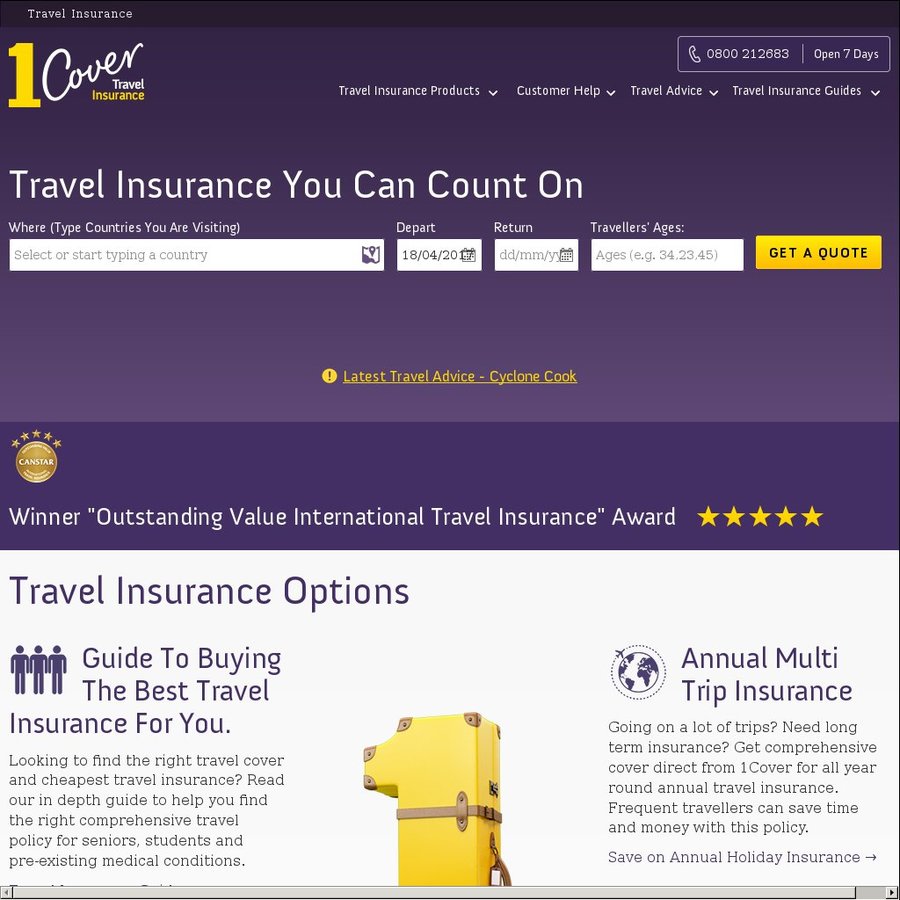 review 1cover travel insurance