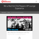 Win a Red Hot Chili Peppers with Post Malone VIP Lounge Experience (Auckland Jan 21, Dunedin Jan 26) @ Vodafone (Customers Only)