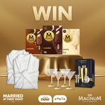 Win a $100 Magnum Voucher, Cocktail Shaker, Glassware and Cosy Magnum Bathrobes from Three