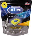 Active Rapid Dishwashing Tablets Lemon 120 Pack $26.99 (Usually $36.99) @ Mitre 10