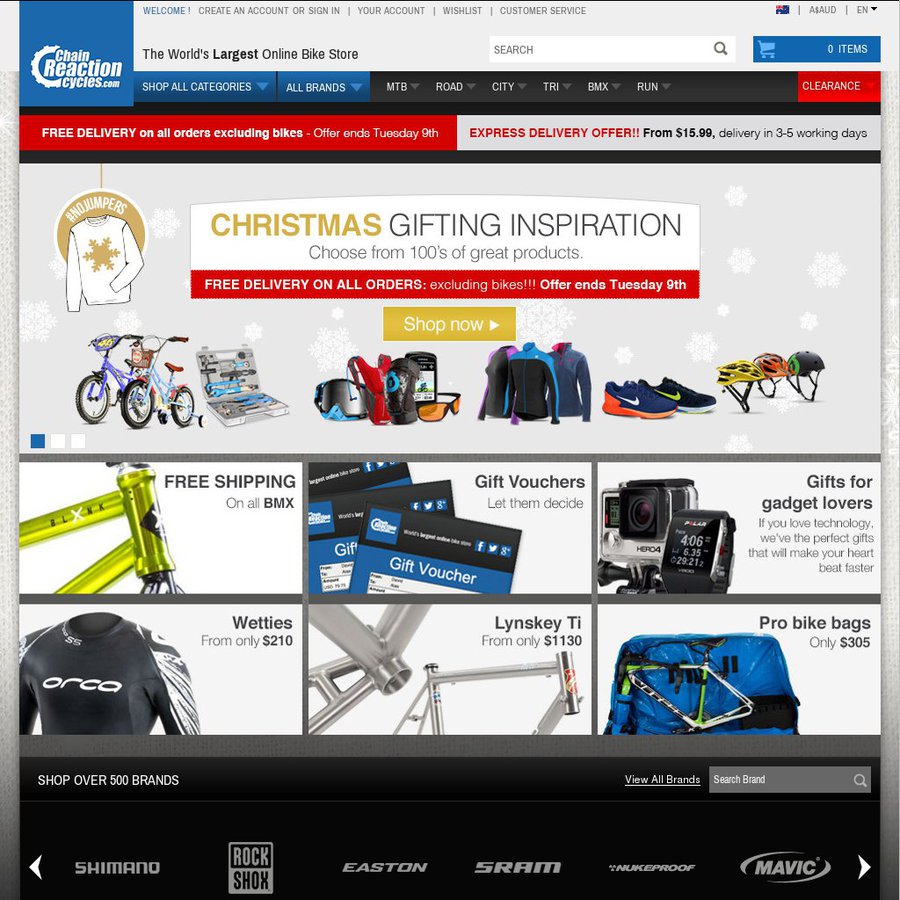 chain reaction cycles next day delivery