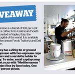 Win a 250g Tin of Ground Kimbo Espresso with Two Espresso Cups and Saucers and a Serviette Holder from The Dominion Post